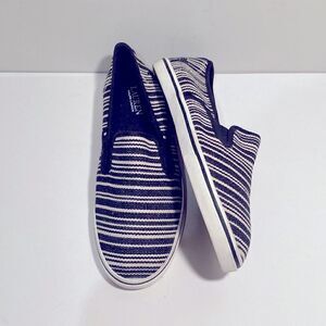 Lauren Ralph Lauren striped black and white slipon espadrilles shoes